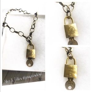 Authentic Louis Vuitton Padlock and Key Necklace